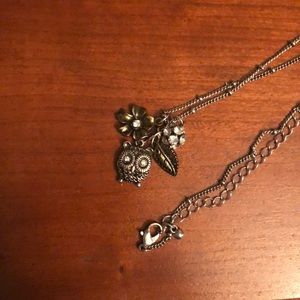 Owl charm necklace